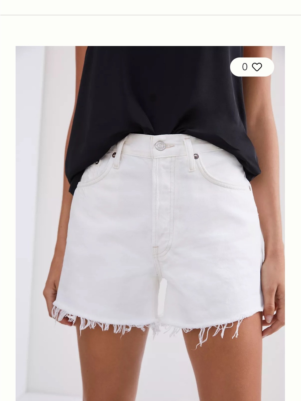 AGOLDE Parker Frayed Denim Shorts